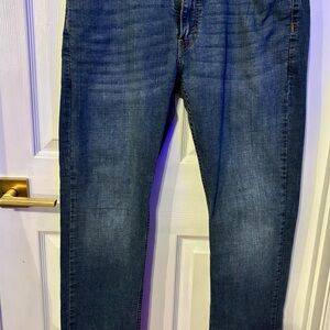 Signature by Levi Strauss Blue Straight-Leg Jeans with Natural Fading